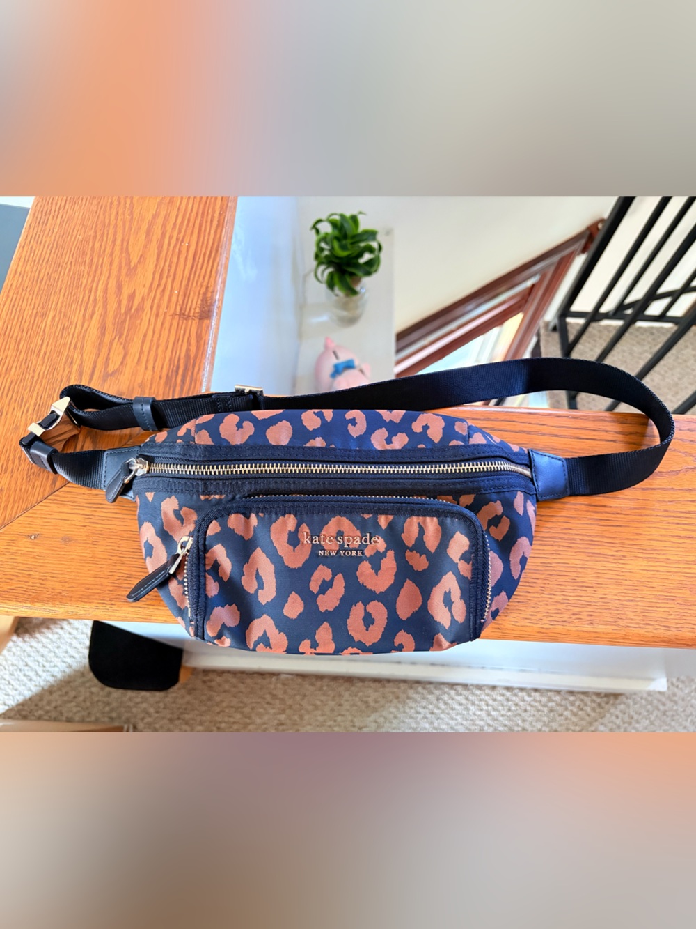 Kate Spade Leopard-Print Black and Brown Belt Bag